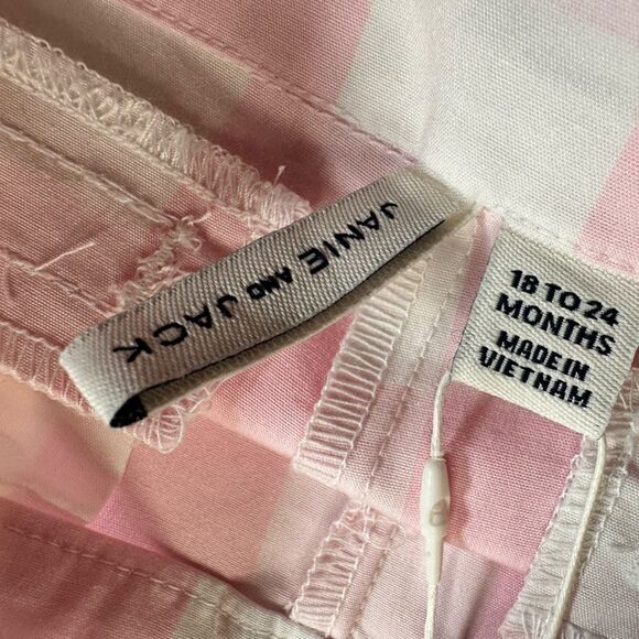 NWT Janie and Jack Girls 2 Pair Pink/White Pants & Yellow Leggings - Size 18-24M - Picture 4 of 12